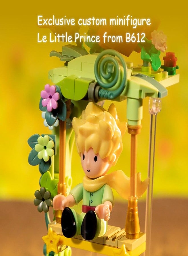 PANTASY Le Petit Prince Building Block Set Rose Swing Collectible Model Creative DIY Dust Cover Decorative Piece Storytelling Minifigure Adults and Kids Home Decor - Image 3